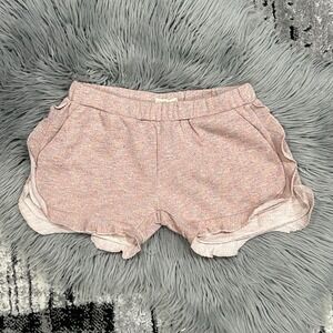 Siaomimi Girls Ruffle Pink Rose‎ Powder Glitter Shorts Size 12Y ($55)